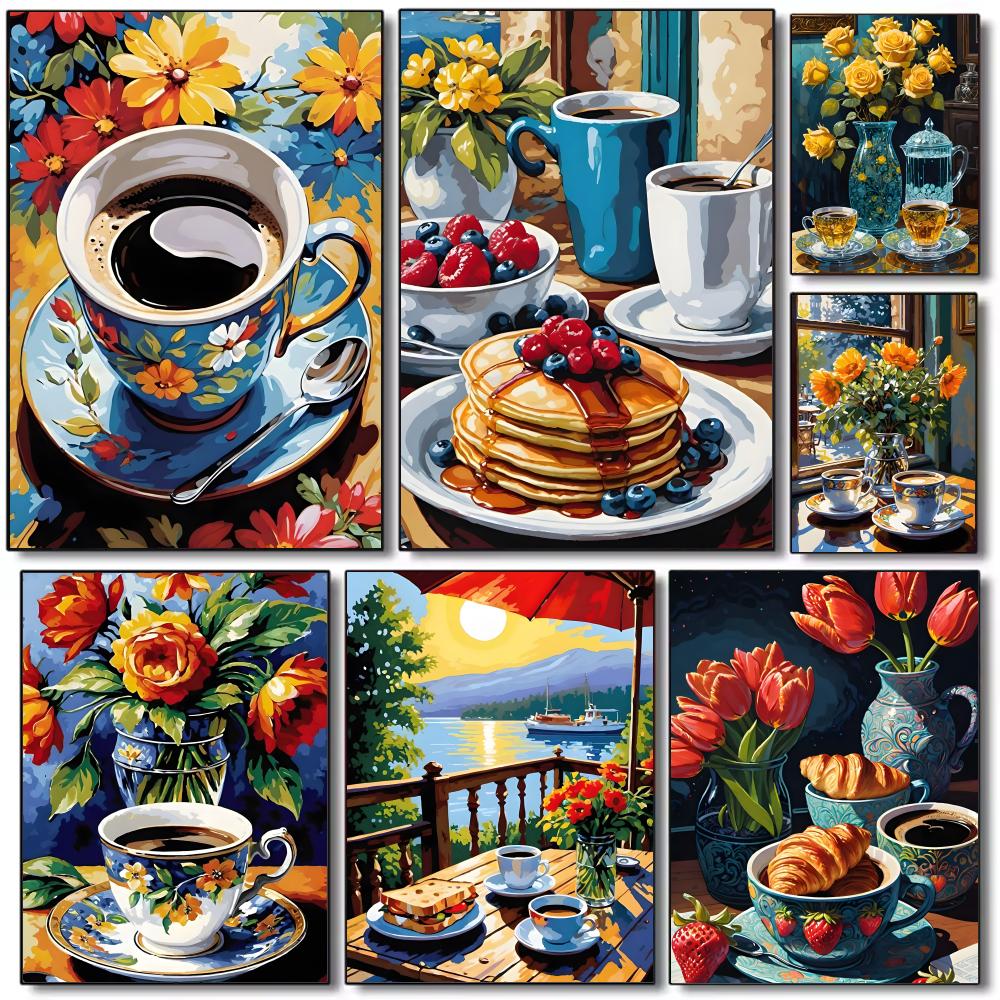 Coffee Tea Poster - Afternoon tea coffee cup Poster HD
