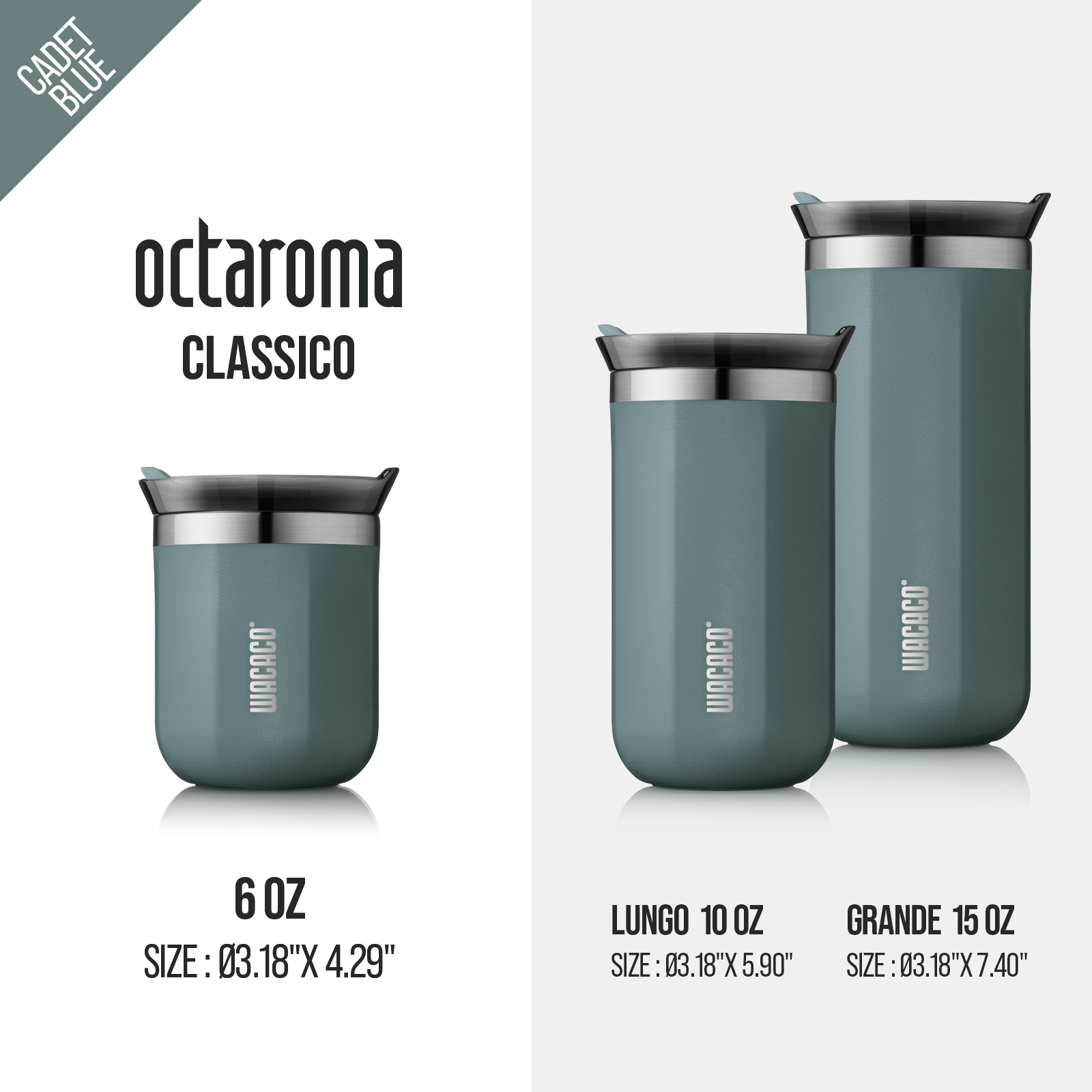 French Press Glass - WACACO Octaroma Vacuum Insulated Coffee Mug,