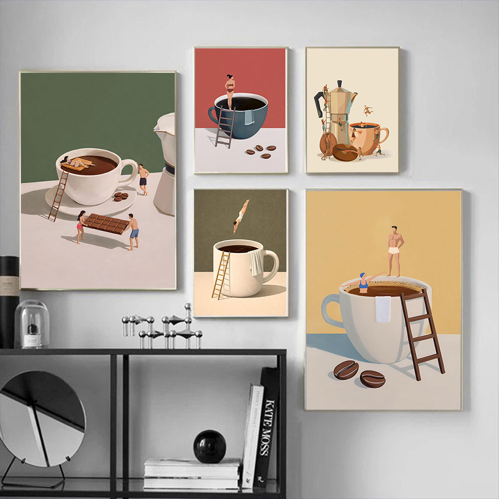Coffee Tea Poster - 1pc frameless Coffee Adventure Espresso Art