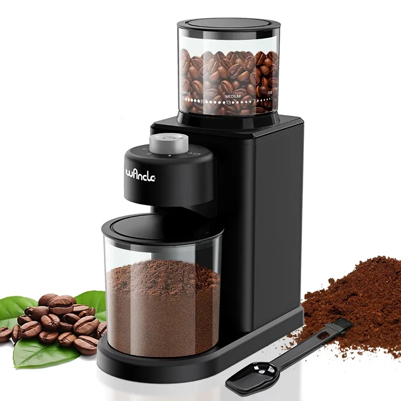 French Press Glass - Coffee Grinder Automatic Electric Conical Grinder