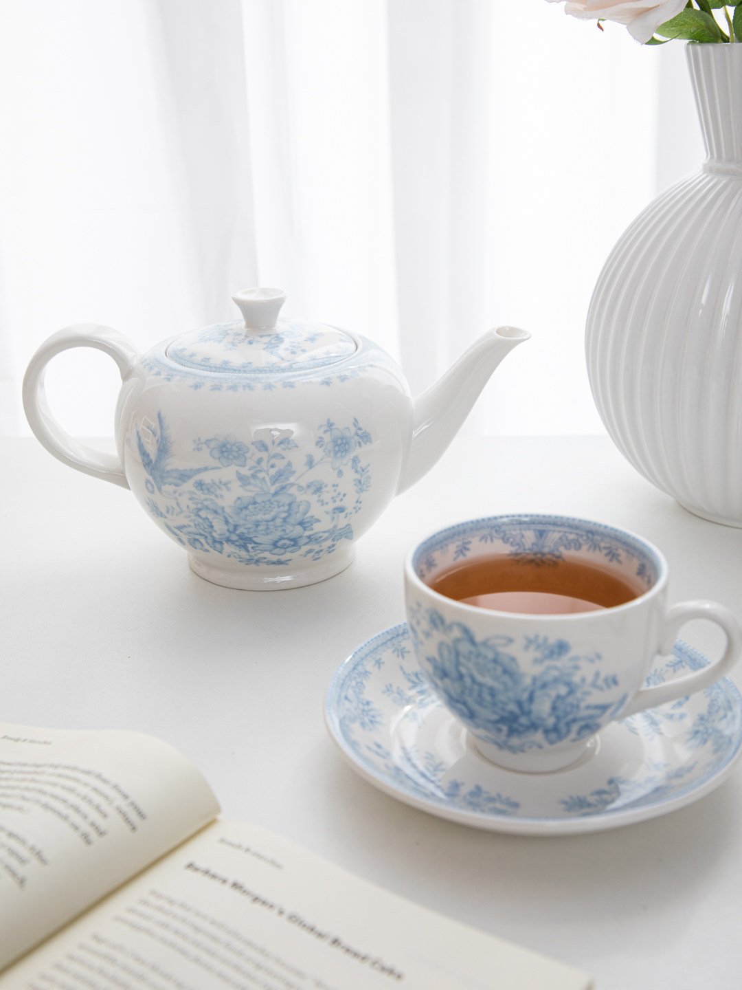 House, retro blue peony aftern - огляд і ціна Coffee Tea House
