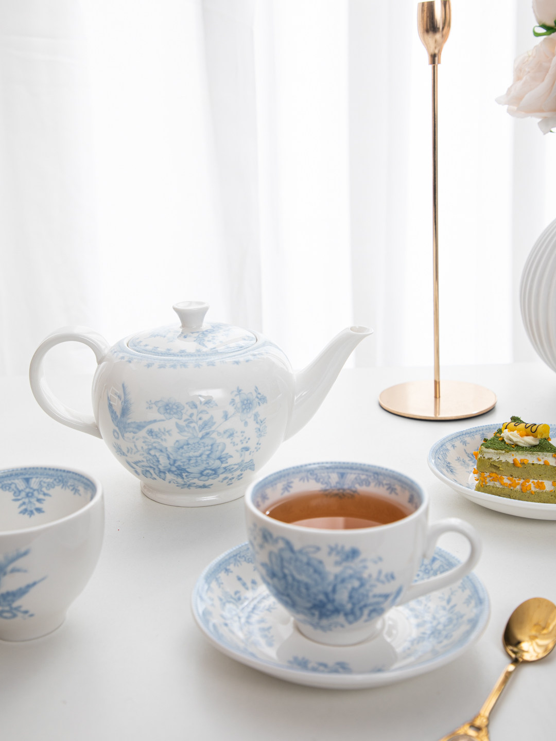 House, retro blue peony aftern - огляд і ціна Coffee Tea House