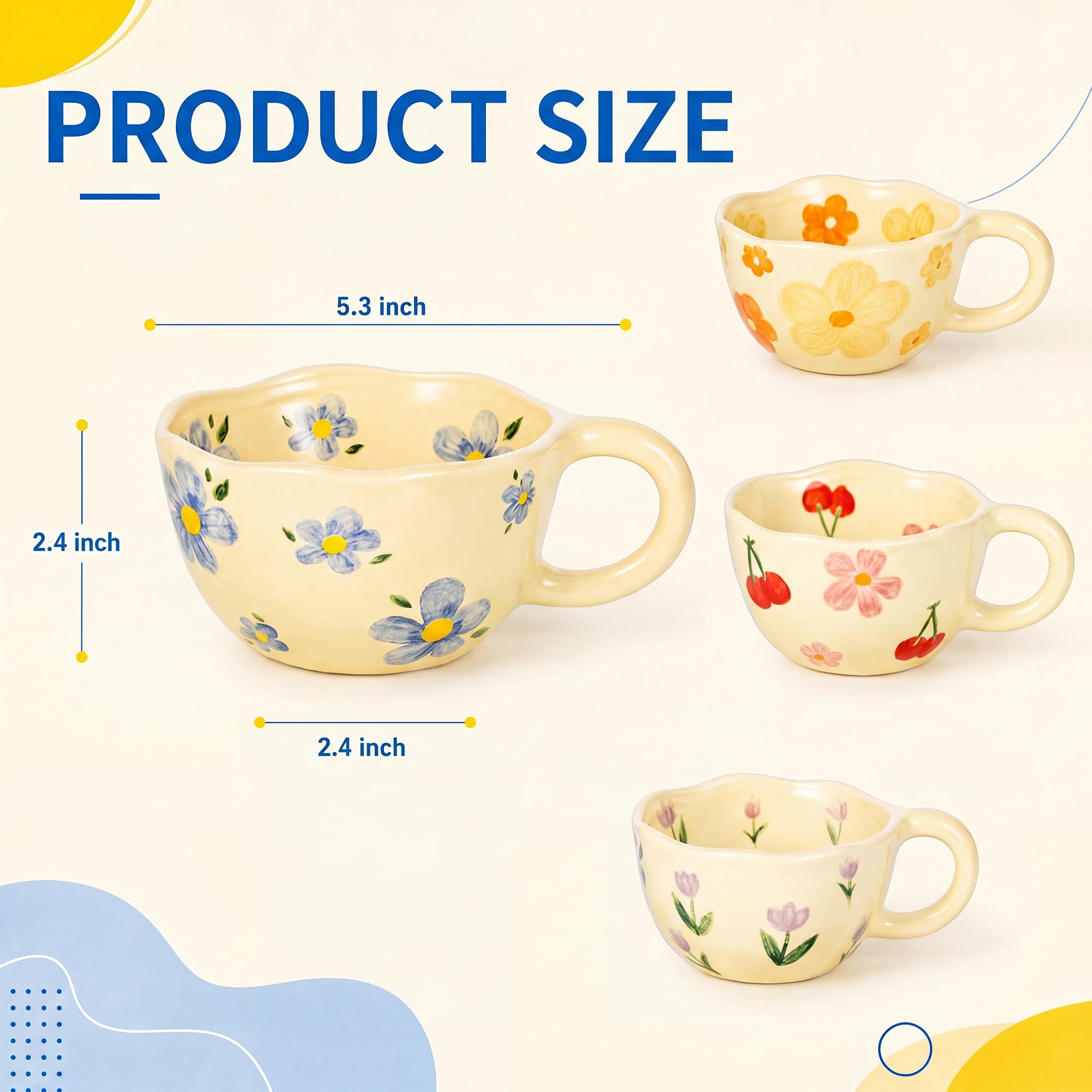 4 Pack Cute Hand Painted Flora - огляд і ціна Coffee X Tea