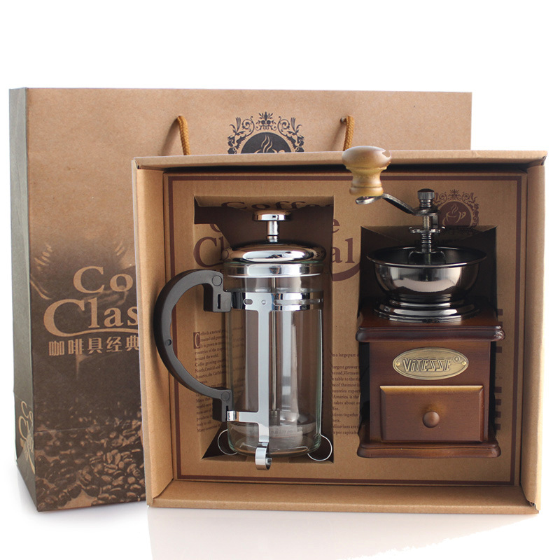 Coffee Pot Coffee Grinder Set  - огляд і ціна French Press Glass