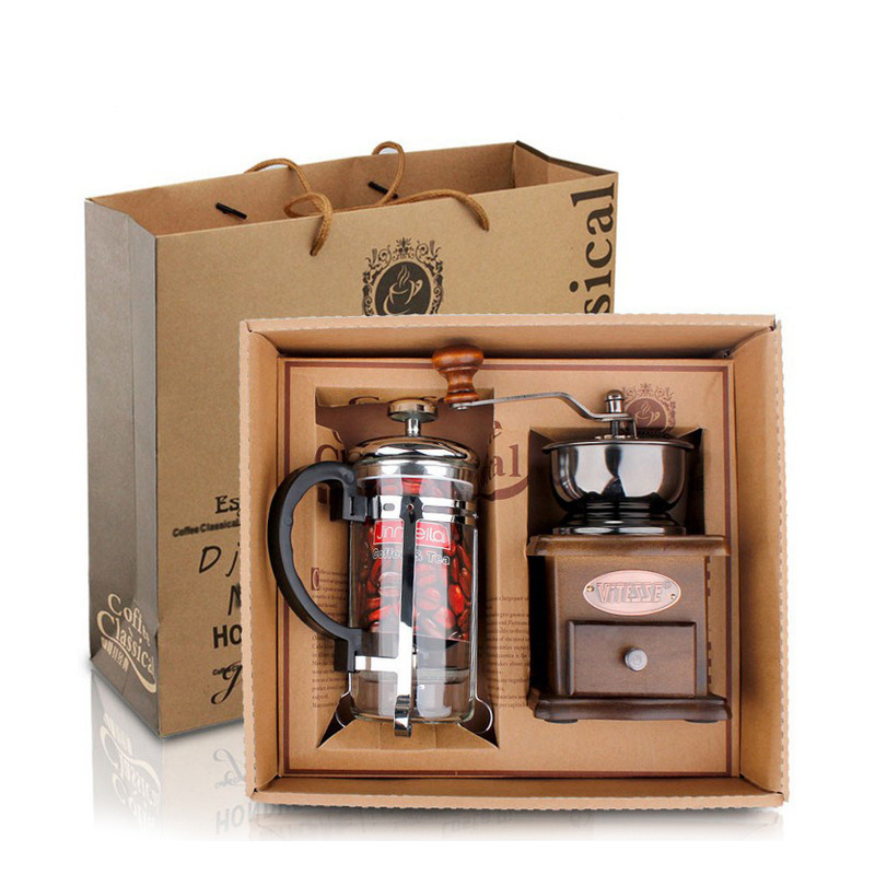Coffee Pot Coffee Grinder Set  - огляд і ціна French Press Glass