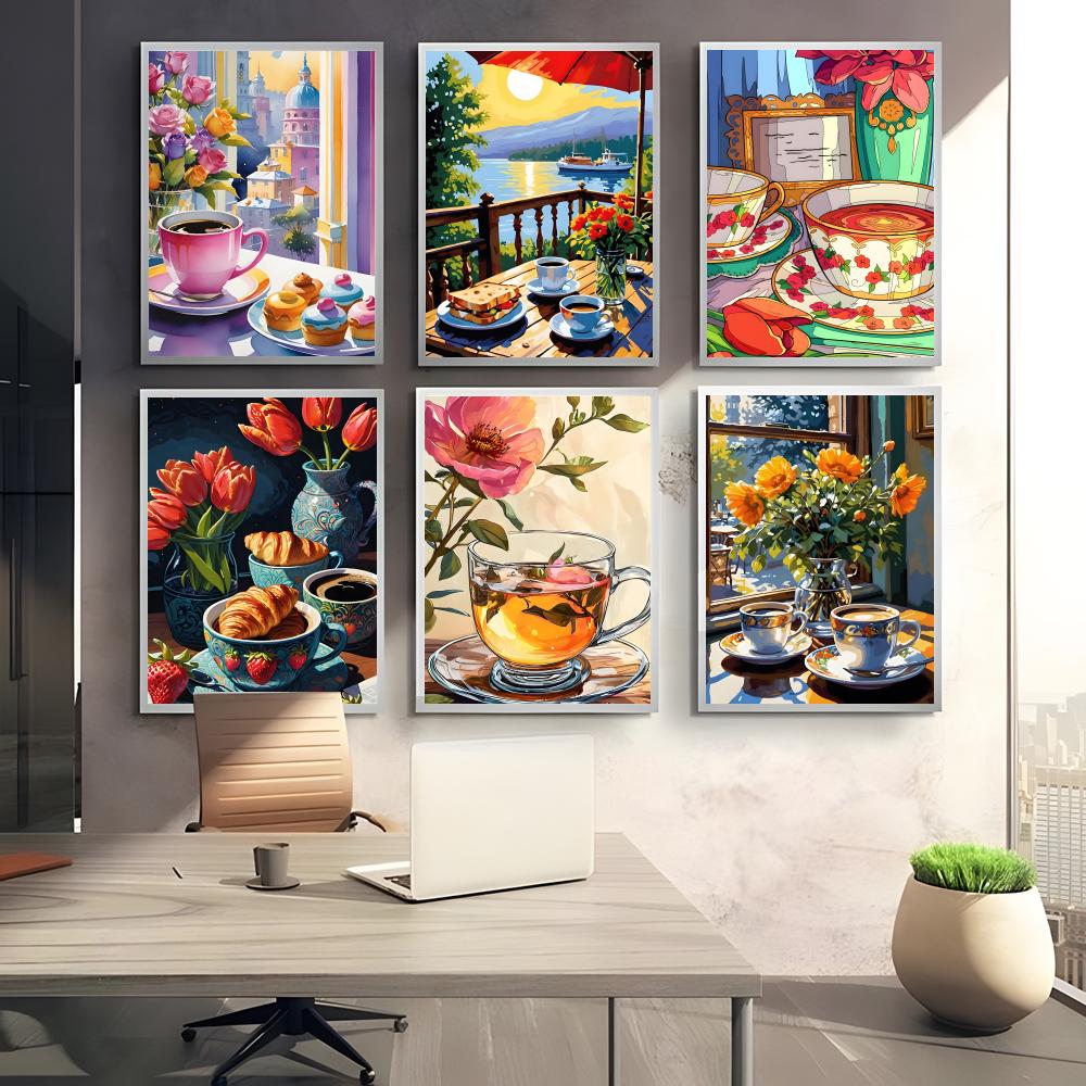 Sweet Cozy Delicate Art A-Afte - огляд і ціна Coffee Tea Poster