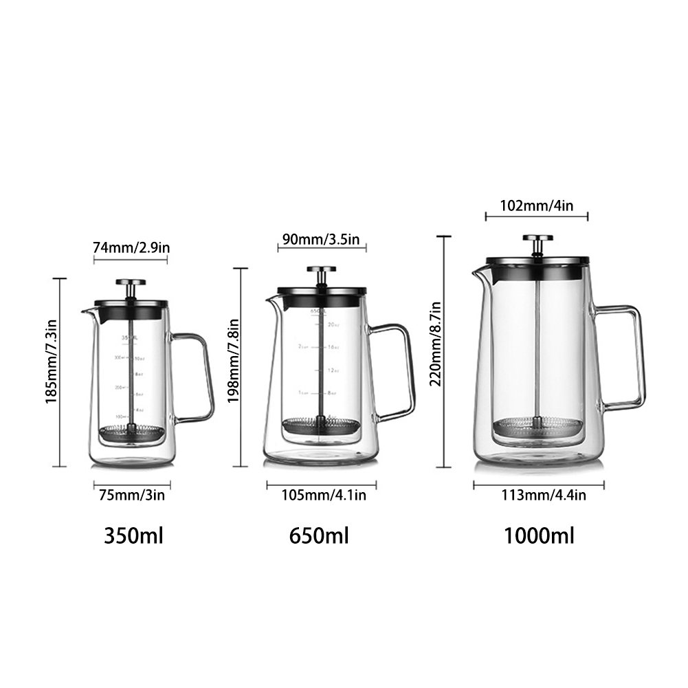 Double Layers French Press Pot - огляд і ціна French Press Glass