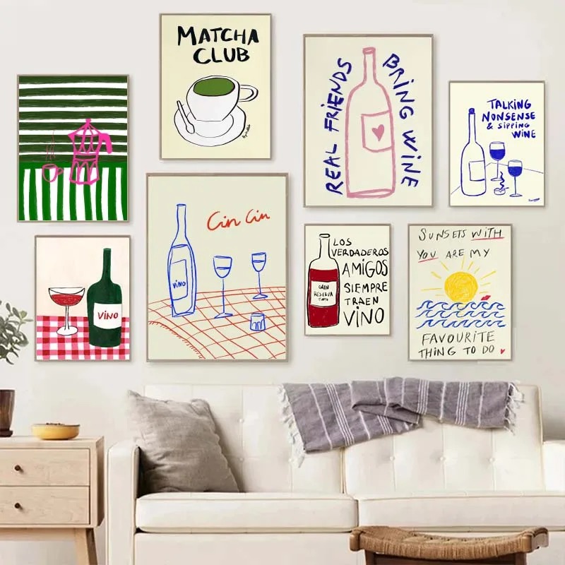 1PC frameless decorative art p - огляд і ціна Coffee Tea Poster