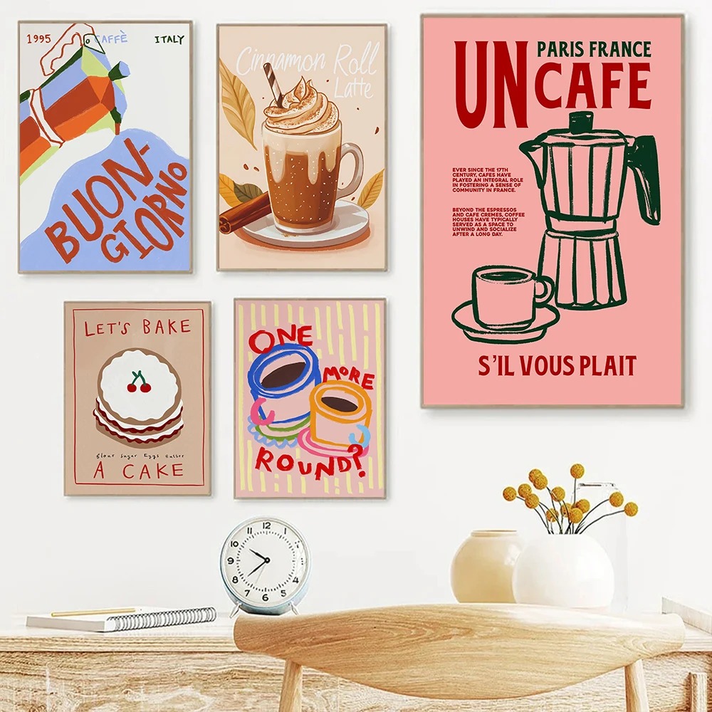 Coffee Shop Afternoon Tea Croi - огляд і ціна Coffee Tea Poster