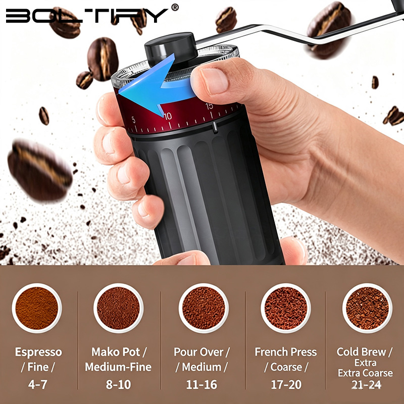 BOLTIFY High-Q Adjustable Coar - огляд і ціна Burr Hand Grinder