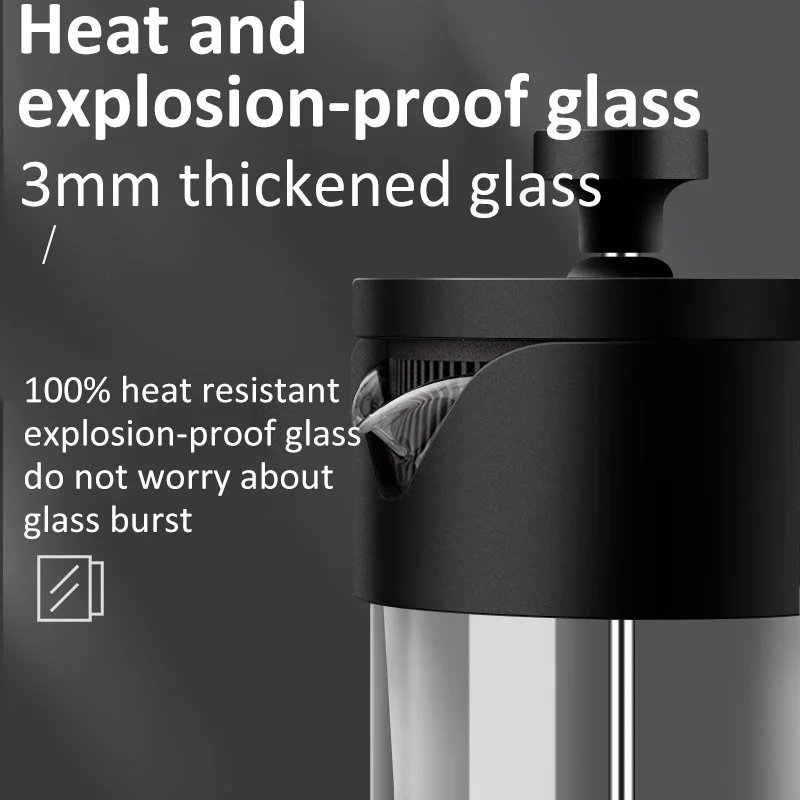 350/600/1000ML French Press Co - огляд і ціна French Press Glass