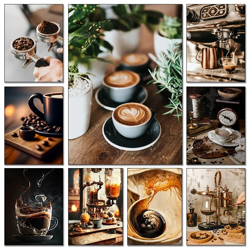 Vintage Coffee Bean Hand Coffe - огляд і ціна Coffee Tea Poster