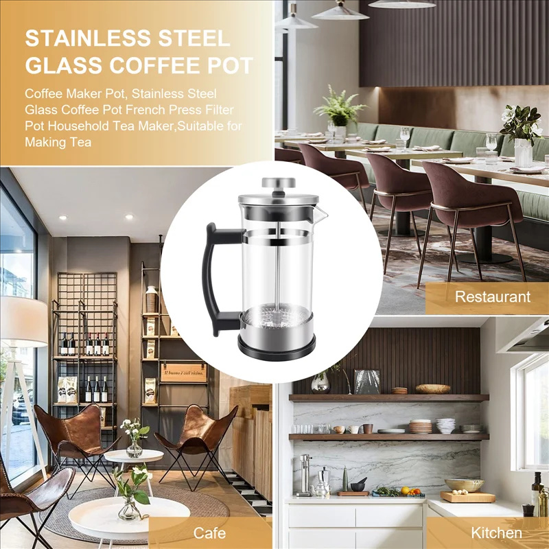 Coffee French Press Pot With F - огляд і ціна French Press Glass